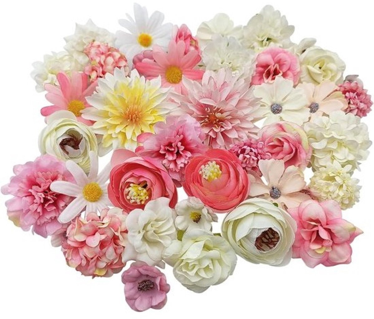 42 Delige Set Mini Kunstbloemen voor Knutselen en Decoratie