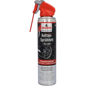Nigrin Kettenspray Ketten-Sprühfett, Dry Lube, für Motorrad und ATV, 400ml