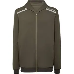 PLEIN SPORT Kapuzen-Sweatjacke, Größe XL in Grün 65