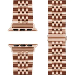 Nalia Trivio Edelstahl-Armband für Apple Watch, Metallarmband gebürstet - Stabil, Rostfrei & Glänzend (316L Edelstahl, Edelstahl), Uhrenarmband, Rosa, Kupfer