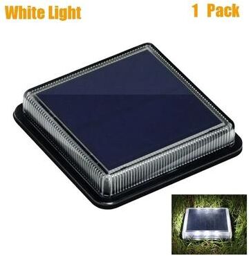 Uplifted Finds 12 LED Solar Deck Lights   High Efficiency Outdoor Step & Stair Lamps For Garden Decoration cold White