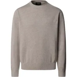 Hackett London für Herren. HM7000116 Unverzichtbarer beiger Pullover (3XL), Baumwolle, Klassisch, Naturleder