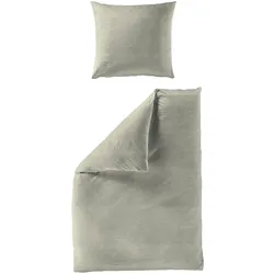 Bettwäsche SELIMA Seersucker (BL 155x220 cm) - grün - BL 155x220 cm