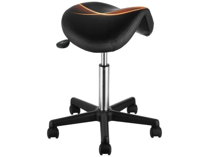 Tabouret de Bureau - VEVOR - Tabouret de Bureau Tabouret à Roulettes Selle de Cheval Hauteur Réglable