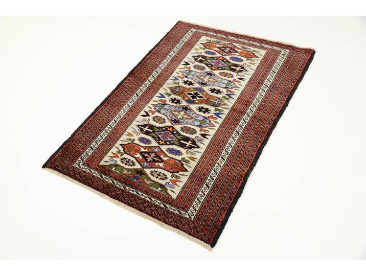 Belutsch Teppich 101x144 Handgeknüpft Orientteppich Perserteppich Wolle