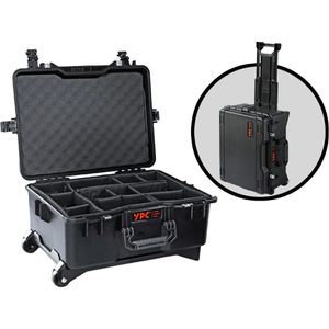 YPC Transportkoffer Xplorer Case XXL, abschließbar, Kunststoff, mit Rollen & Polstertrenner, wasserdicht (IP67), 53x28,5x40cm