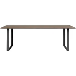 Muuto 70/70 Tisch, 225 x 90 cm, eiche massiv geräuchert / schwarz