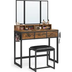 Vasagle, Schminktisch, Peach (90 x 40 x 141 cm)