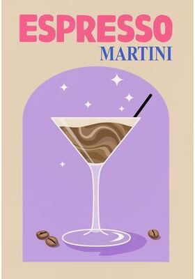 Inspired Finds Colorful Cocktail Canvas Wall Art Set Trendy Bar Cart Drink Posters espresso Martini Poster 11.81x15.75in