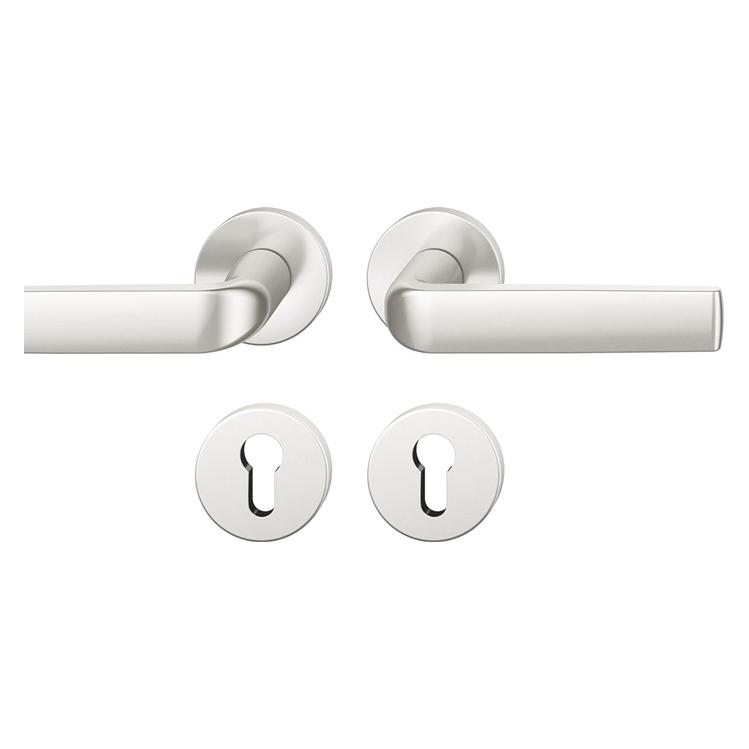 FSB Rosettengarnitur 12 1267 Aluminium 0105 rund PZ DIN links / rechts D/D (Türgarnitur) (0 12 1267 01310 0105)