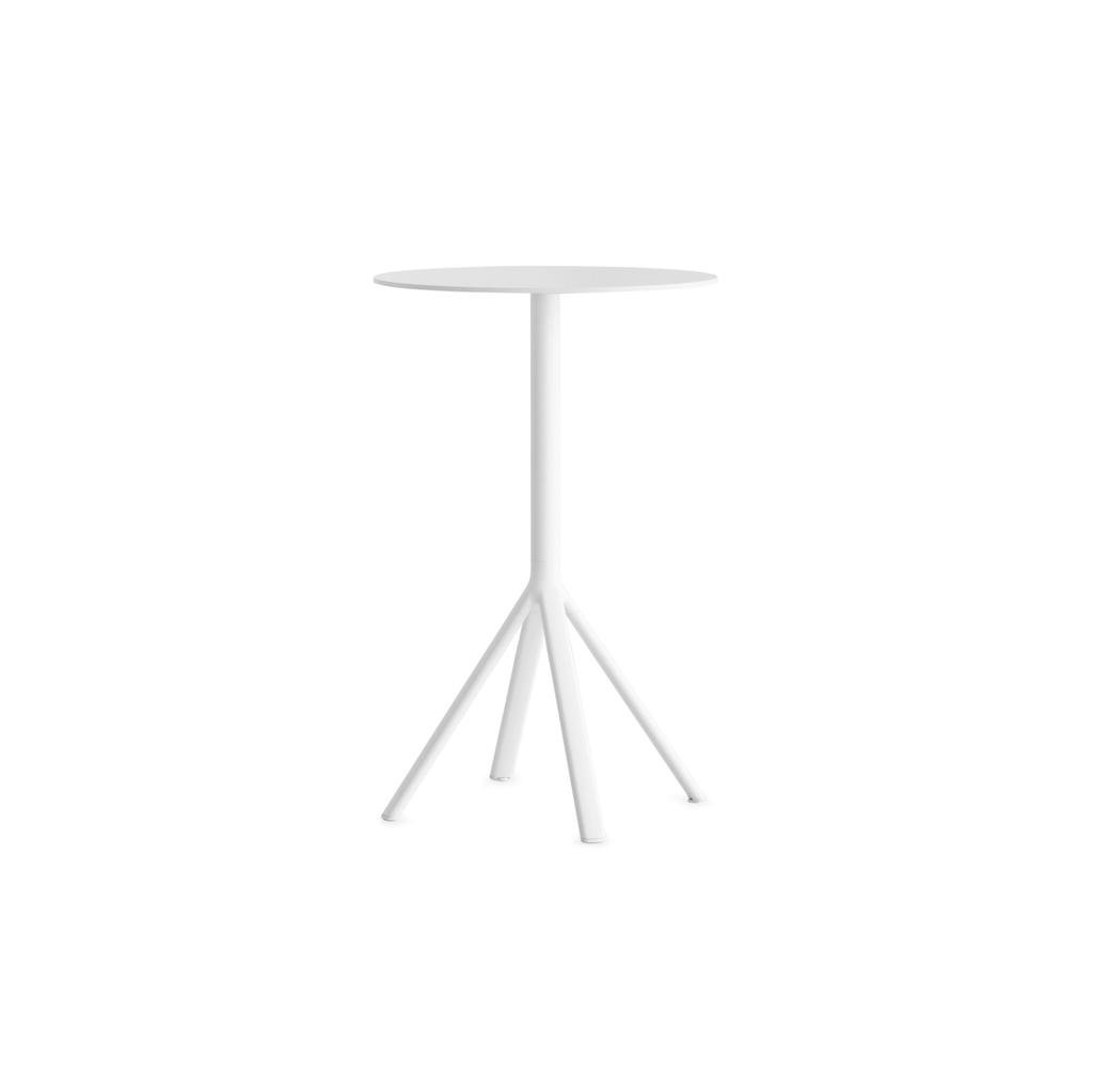 Lapalma Fork Outdoor Stehtisch (Ø 60cm, weiß lackiert, HPL weiß) Ø 60cm | weiß lackiert | HPL weiß EP12103+EP81HP