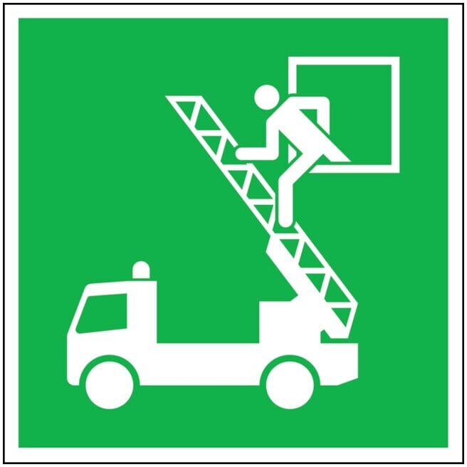 SafetyMarking Panneau de sortie de secours Film B150xH150 mm sortie de secours photoluminescent ; wolk (38.A2040)