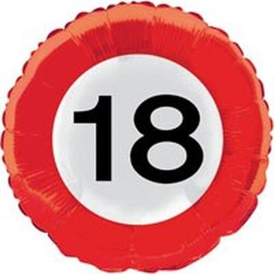 18. Geburtstag Verkehrsschild Folienballon