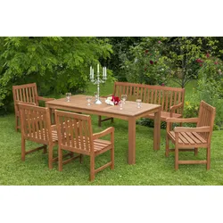 Merxx Santos Set 6tlg. 3er Bank, Tisch 170x90 cm