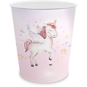 itenga Papierkorb 33106026, Einhorn, rund, aus Kunststoff, 11 Liter
