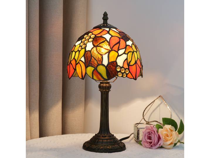 Belle lampe de Table de Style Vintage multicolore Vintage Table de chevet lampe de bureau 8 pouces de large lampe de lecture décor