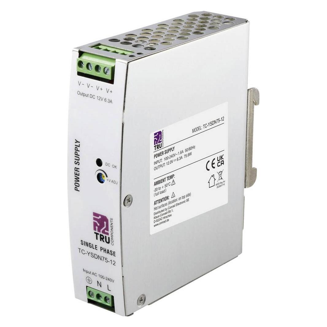 Tru Components TC-13804588 Hutschienen-Netzteil (DIN-Rail) Verbrauch (StandBy) 0 (TC-13804588)