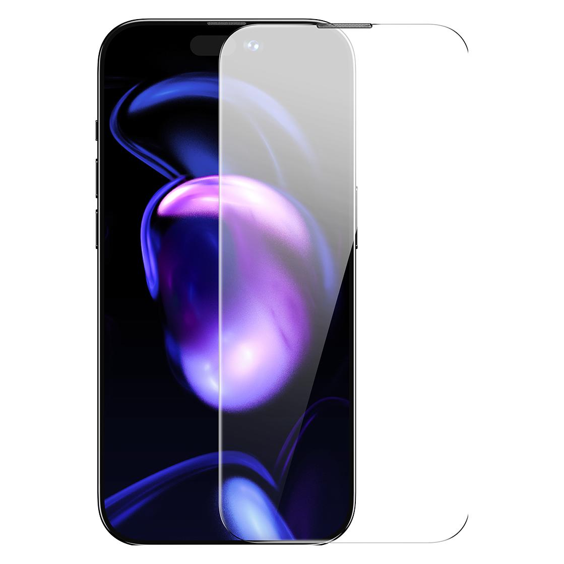 Baseus All-glass Crystal Tempered Glass EasyStick Film (Cellular Dust-proof) iP14 (Pack of 2) (2 Stk., Apple iPhone 14 Pro Max) (SGBL110302)