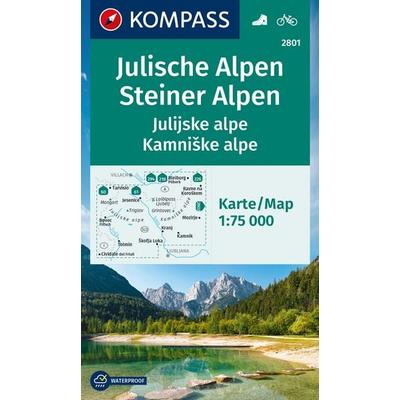 KOMPASS Wanderkarte 2801 Julische Alpen/Julijske alpe, Steiner Alpen/Kamniske alpe 1:75.000, Sonstige von , KOMPASS Freytag & Berndt,