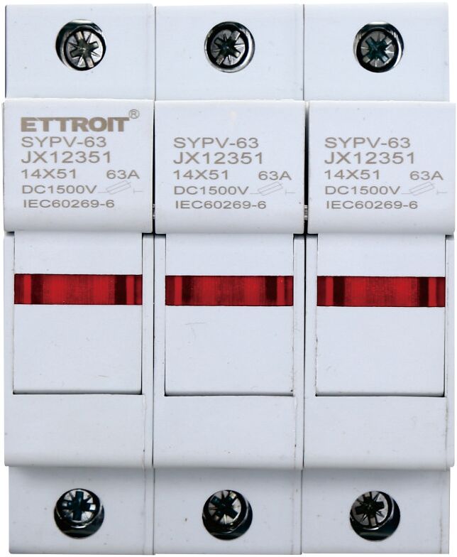 Ettroit Portafusibile Cilindrico Din 3p 14 X 51 Mm  Jx12351