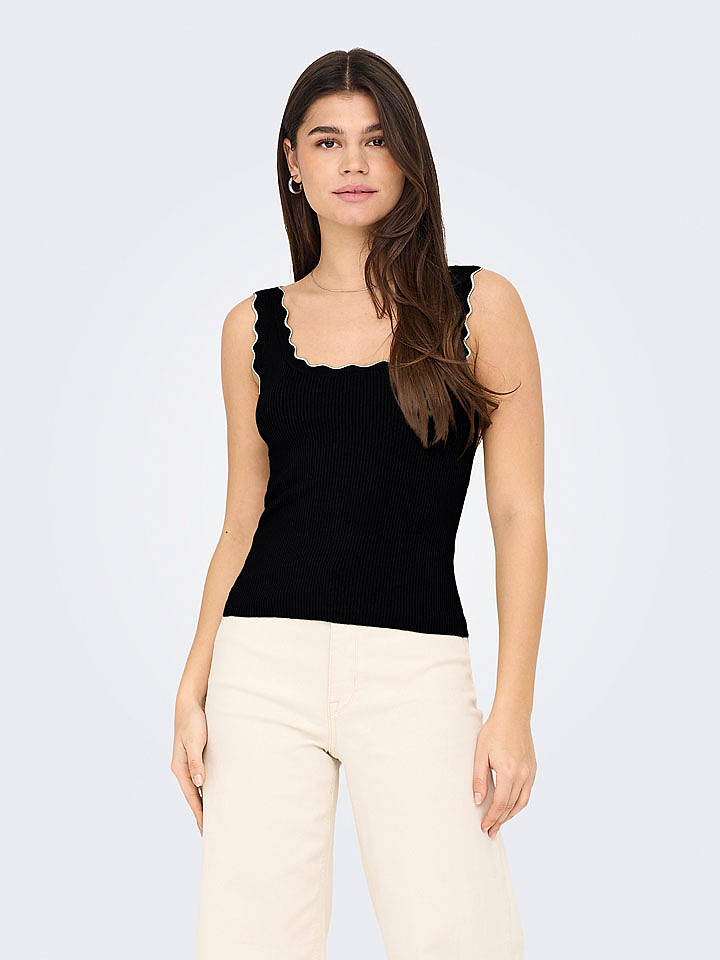 JDY Top "Nanna" in Schwarz - S