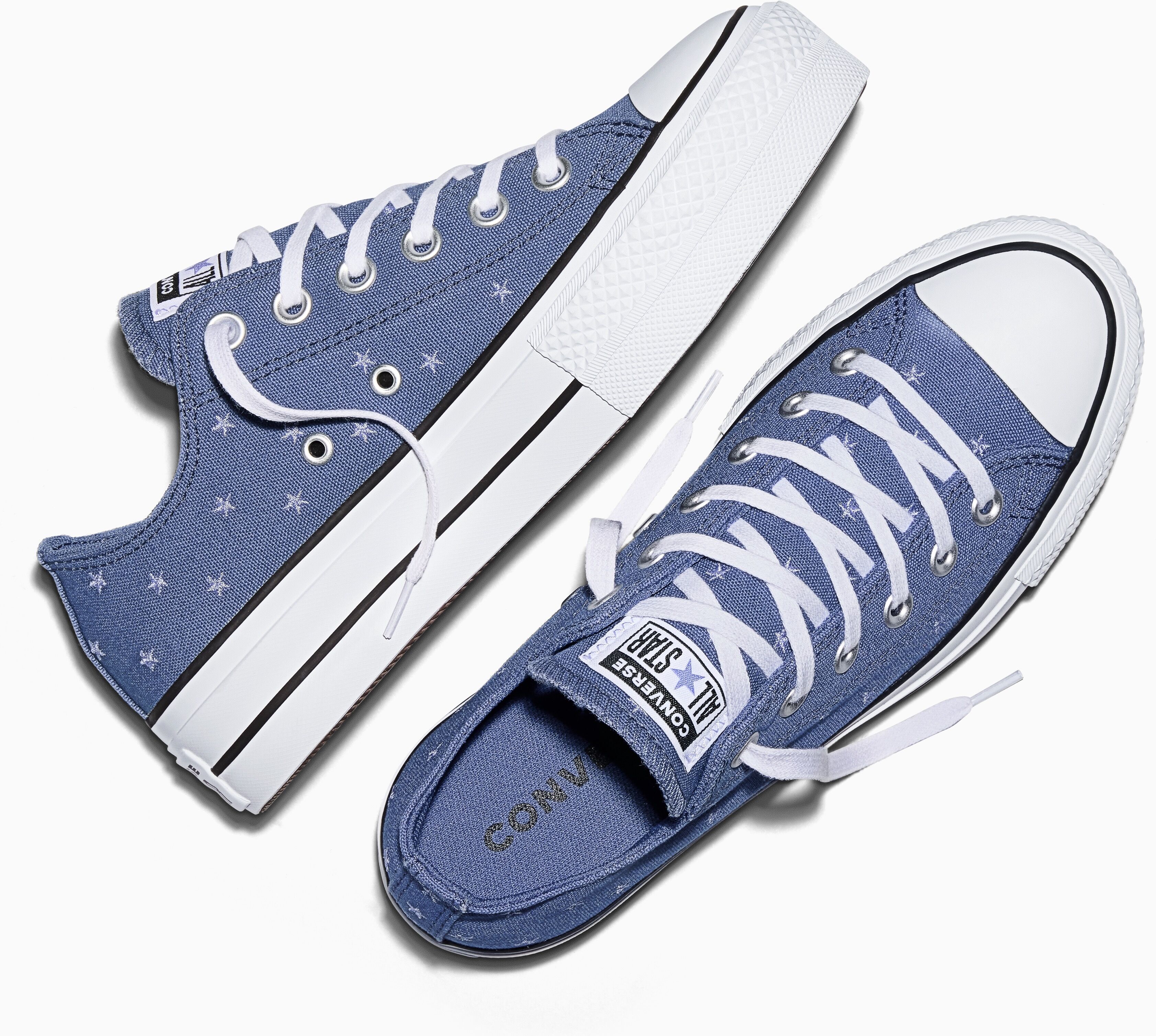 Sneaker CONVERSE "CHUCK TAYLOR ALL STAR LIFT PLATFOR", Damen, Gr. 42, blau (indigo storm, very peri, weiß), Textil, Schuhe Sneaker indigo storm, very peri, weiß 42