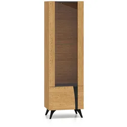 VITRINE Soah Holz und Schwarz
