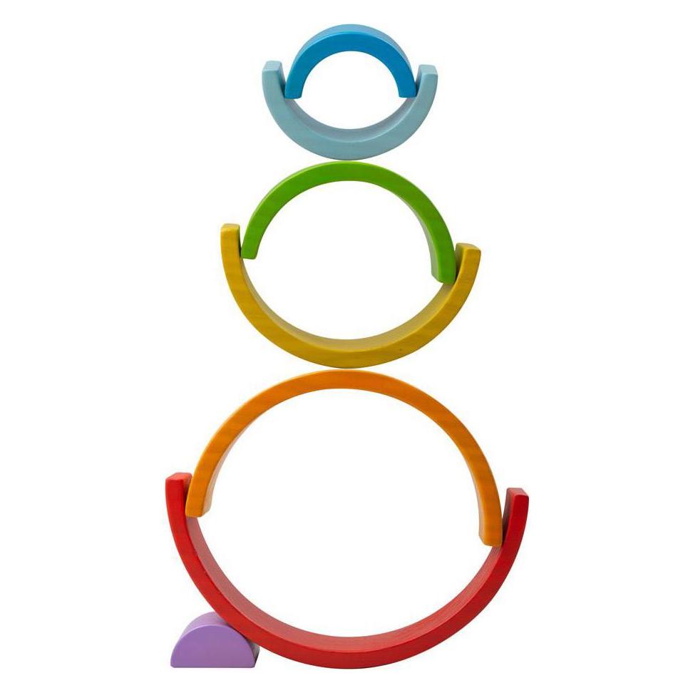 Bigjigs Kleines Regenbogen-Stapelspiel aus Holz (B084BPFVF5)