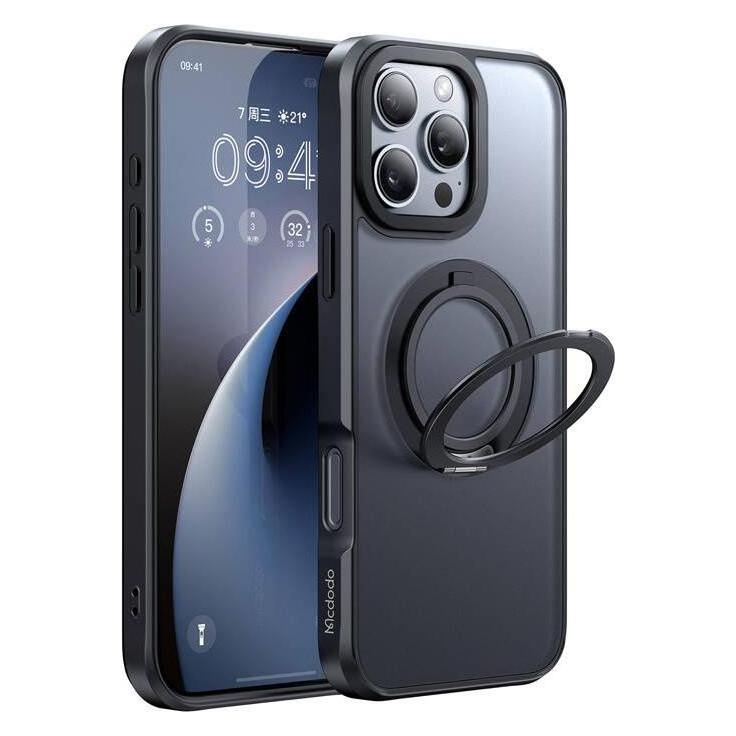 Mcdodo PC-4932 MagSafe case for iPhone 16 Pro with stand (black) (Apple iPhone 16 Pro) (PC-4932)