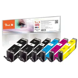 Peach PI100-379 Druckerpatrone 6 Stück(e) Kompatibel Hohe (XL-) Ausbeute Schwarz, Cyan, Magenta, Gelb
