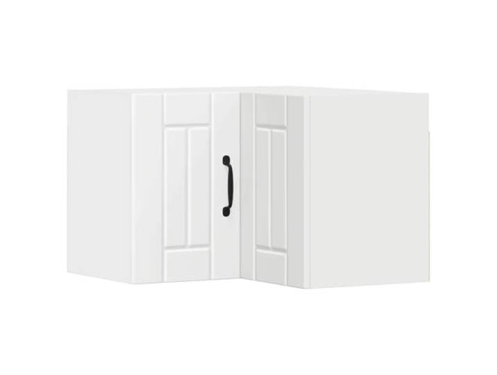 KGHFDVB Wand-Eckschrank Lucca 57 x 57 x 40 cm Holzwerkstoff Weiß Holzwerkstoff, elegante moderne Optik, für Küchen im Innenbereich, schlichte funktionale Gestaltung, langlebige Struktur