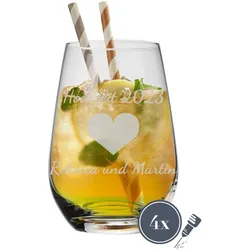 Longdrinkglas VBG 4er Set - gefülltes Herz