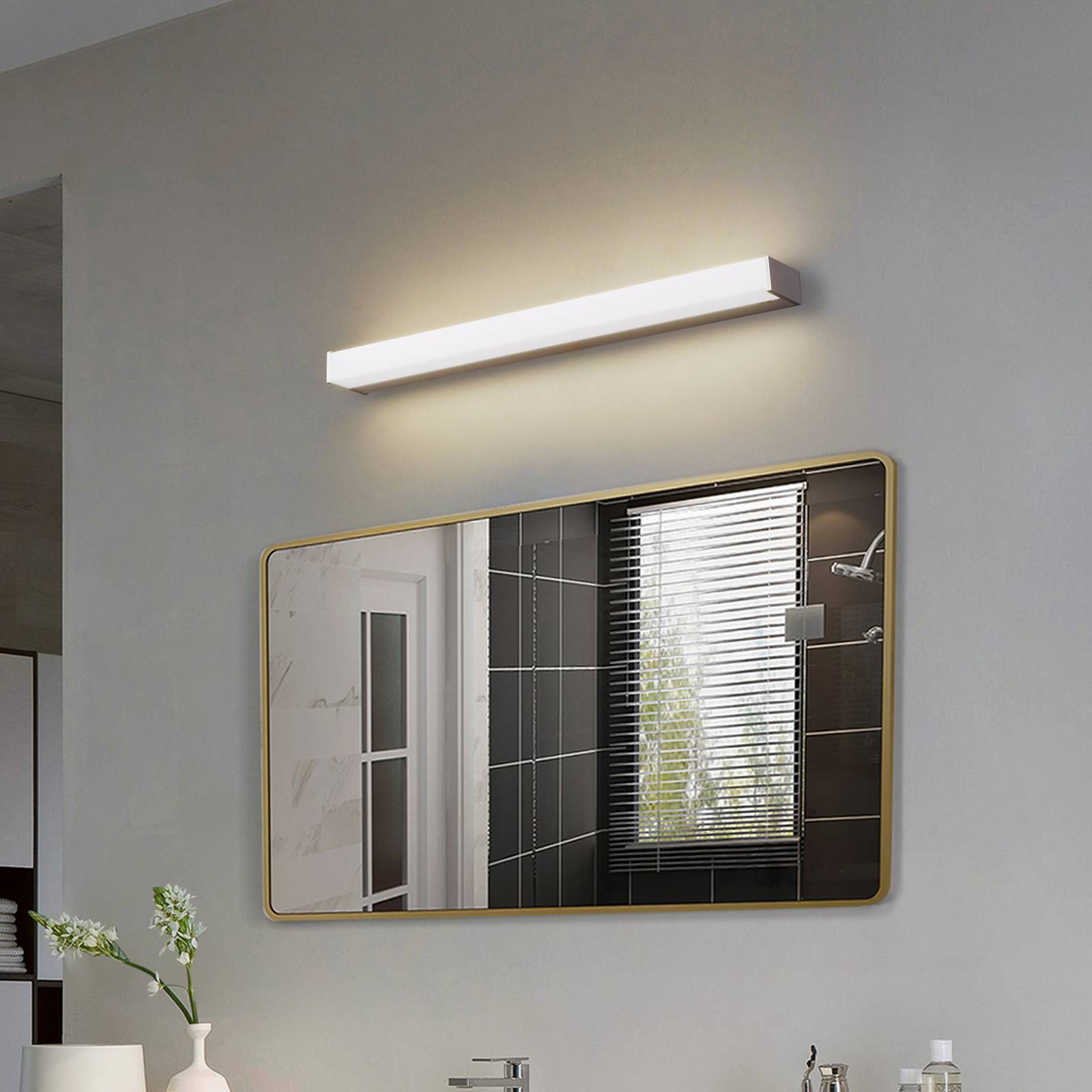 Wall Light Philippa Lindby, Alu / grey / zinc, Bathroom, Aluminium, Modern, Wall Light
