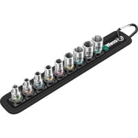 Zyklop Steckschlüssel.-Satz Belt A4, 9-teilig schwarz/silber, 1/4"-Antrieb