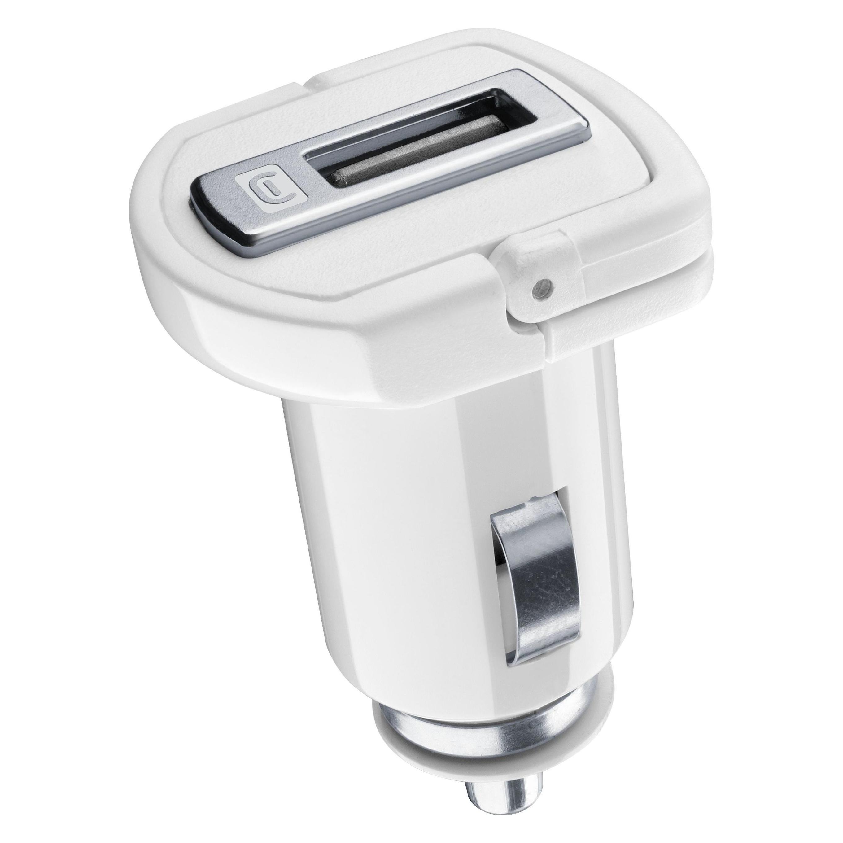 Cellularline KFZ-Lader 5W USB weiss Type-A für Apple (MICROCBRUSBIPHW)