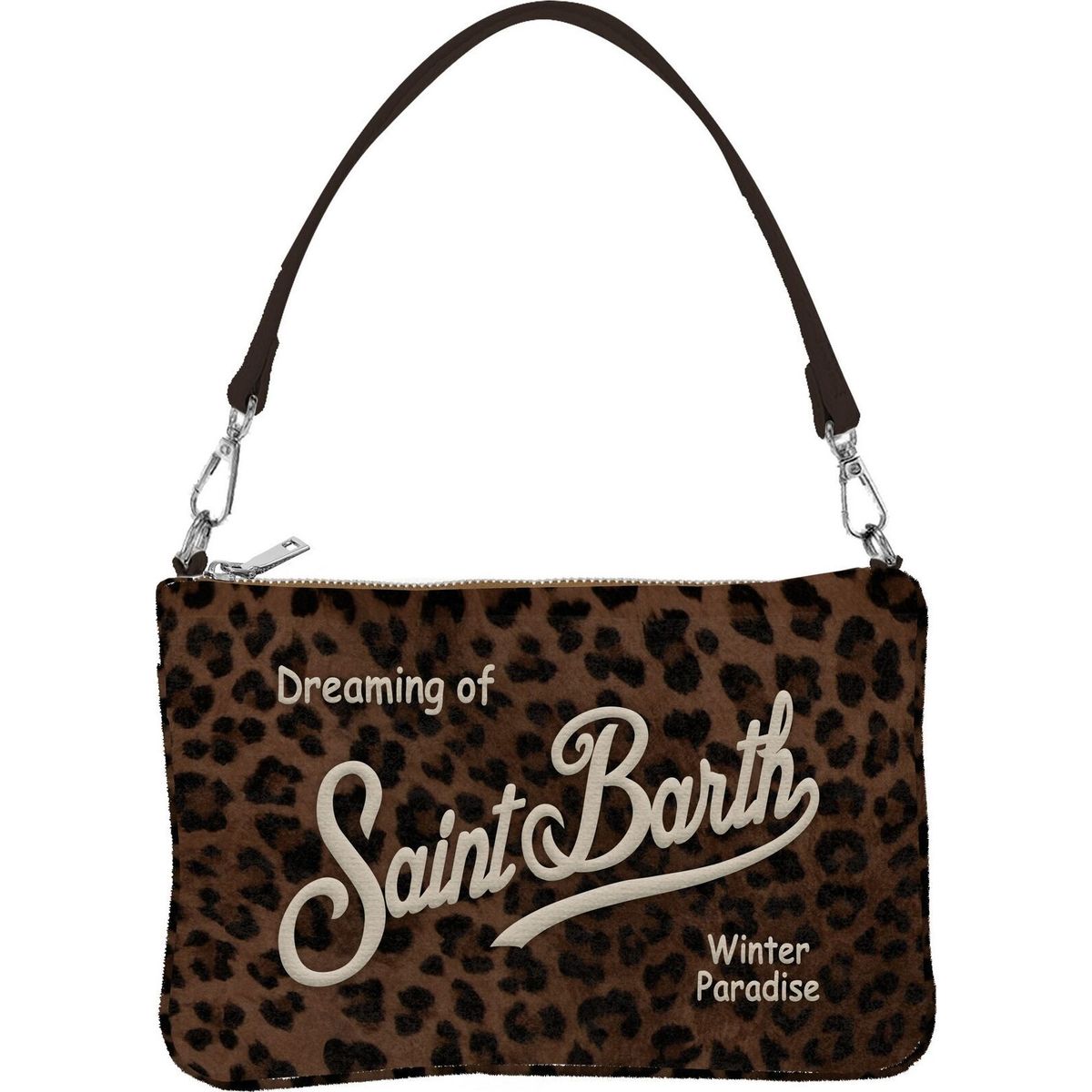 MC2 Saint Barth Parisienne Mini Felt Pochette dark leopard 18 emb (00212M) ONE SIZE PARM00300212M-00212M-ONE SIZE
