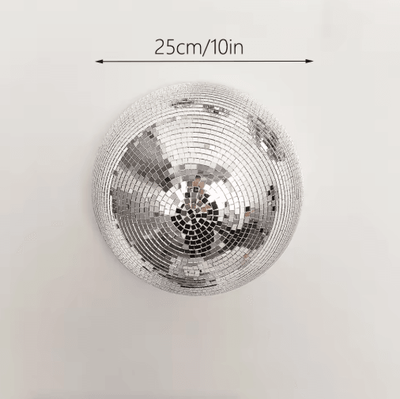 Inspire Picks Mirrored Disco Ball Wall Art Metallic Reflective Modern Home Decor 25cm