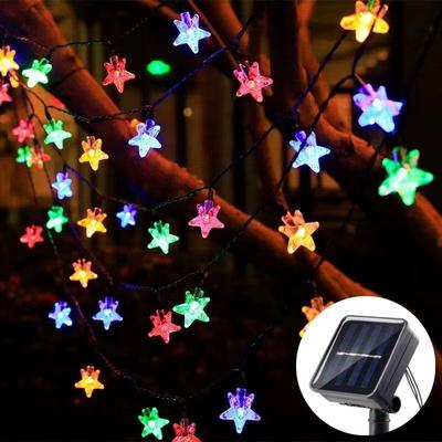 Inspired Finds LED Solar Star Fairy String Lights Waterproof Outdoor Garden And Patio Decor multicolor 16.40ft20led