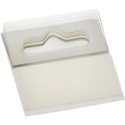 Eurolochaufhänger PET 50 x 50 mm  | flexibel, als Block, transparent