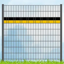 zaun|zu® Sichtschutzstreifen Vereinsfarben Schwarz/Gelb Akzentstreifen