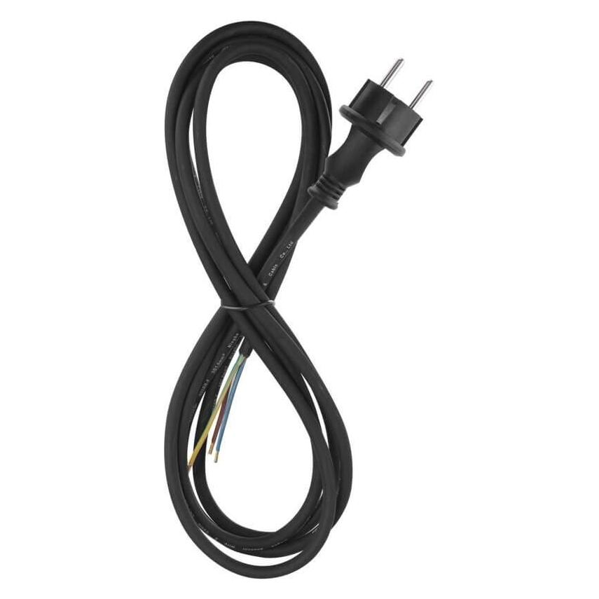 Emos Netzkabel Gummi 3x 1mm2, 3m, schwarz (3 m) (S03130)