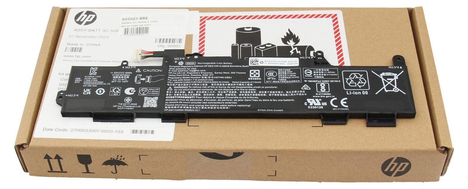 HP 50Wh lithium-ion batterij voor HP EliteBook en ZBook - 4.330 mAh