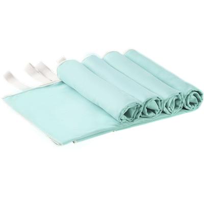 Handtücher OTTO HOME "Leoa, diverse Größen, Sporthandtuch, Reisehandtuch, Strandtuch", blau (türkis), B:140cm L:70cm, Microfaser, Obermaterial: 88% Polyester, 12% Polyamid, Handtücher, sehr leicht, kompakt, schnelltrocknend, Mikrofaser mit Kontrastnaht