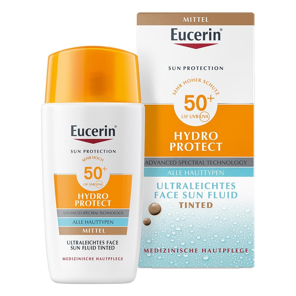 Beiersdorf AG Eucerin Eucerin Sun Fluid Hydro Protect Face getönt Mittel LSF50+ 19460773