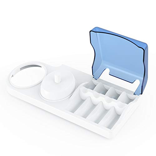 Poketech Tandenborstelhouder voor Oral-B elektrische tandenborstels, standaard voor 4 opzetborstels, Blauw