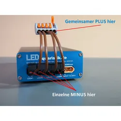 Set zum Anschluss einer Leuchte mit gemeinsamen +Pol am SunRiser 4+       Set für gemeinsamen +Pol am SunRiser 4+     