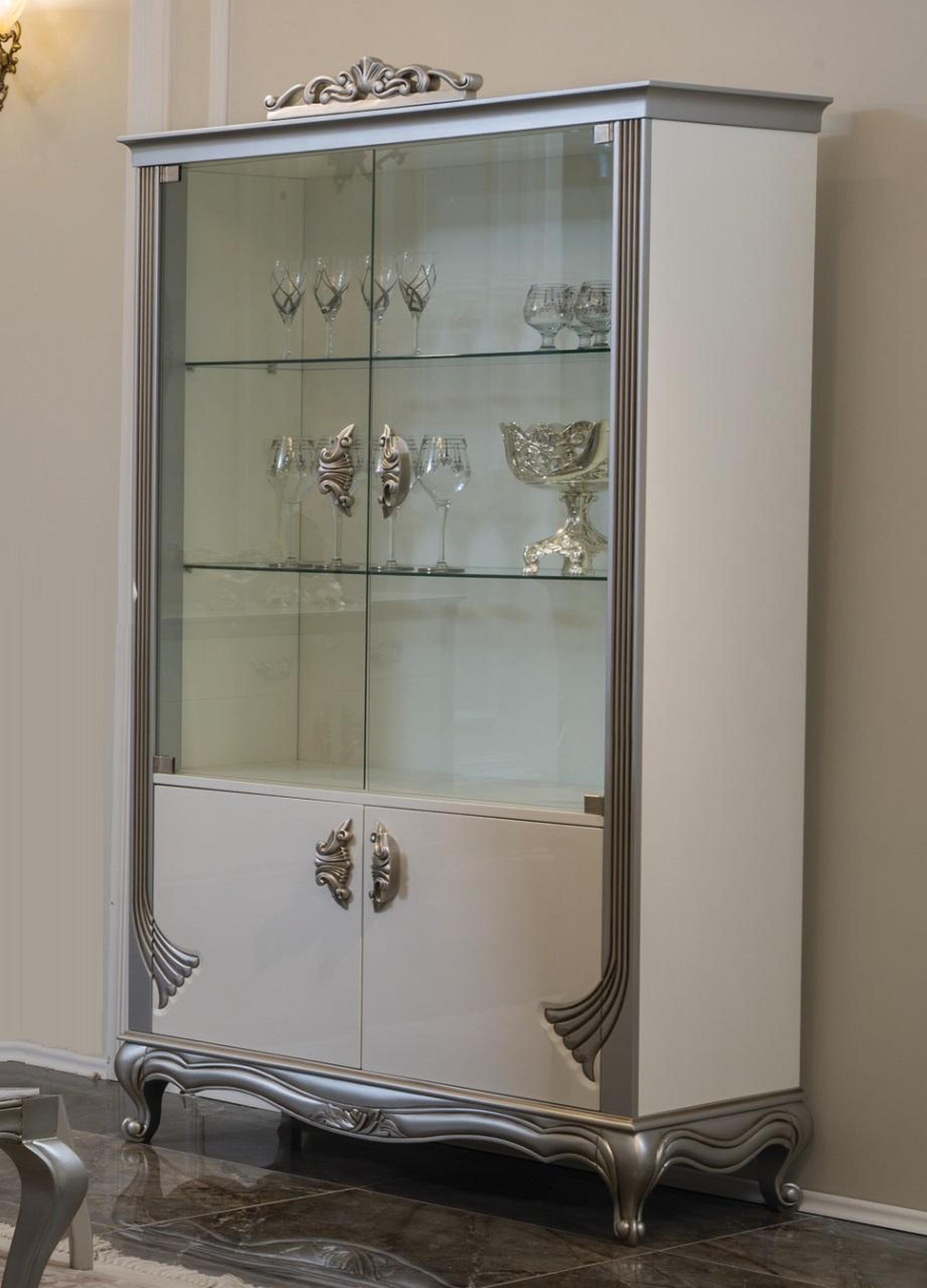 Design Esszimmer Set 9tlg Esstisch Stuhl Kommode Vitrine Spiegel Ess Tische Holz