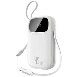 Baseus EnerFill FC31 QPow3 10000mAh 45W Powerbank mit Digitalanzeige (10000 mAh, 45 W), Powerbank, Weiss
