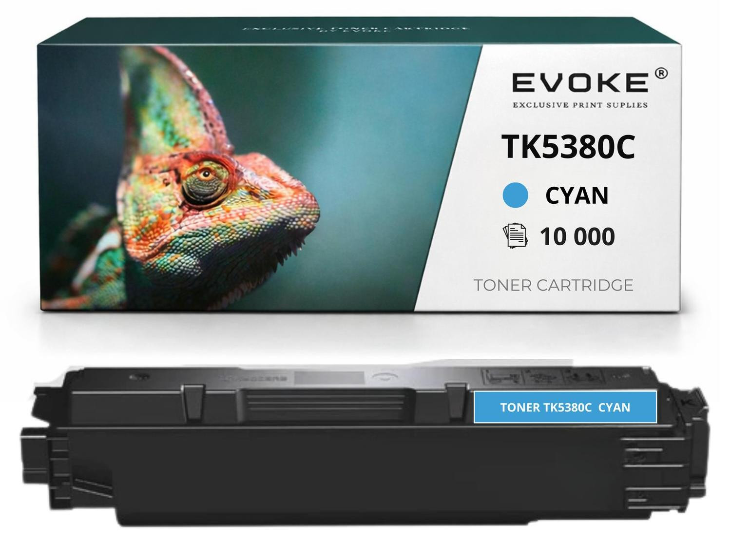 Evoke tonercartridge cyaan compatibel met Kyocera TK5380 C 1T02Z0CNL0 C voor ECOSYS MA4000cifx en MA4000cix met een capaciteit van 10.000 pagina's