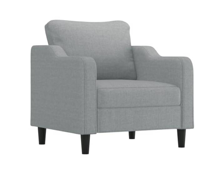 KTHLBRH Sofa-Set, 3-teilig, hellgrau mit Kissen Stoff 100 % Polyester, Gestell aus Sperrholz und Metall, Füllung aus Schaumstoff, 1 Sofa, 1 2-Sitzer-Sofa, 1 3-Sitzer-Sofa